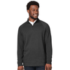 Devon & Jones Men's Black Melange New Classics Charleston Quarter-Zip Pullover