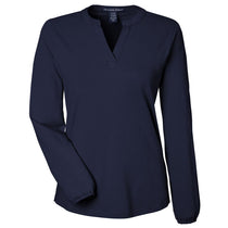 Devon & Jones Women's Navy Raleigh Half-Placket Knit Top