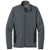 Eddie Bauer Men's Dark Charcoal Heather Full-Zip Heather Stretch Fleece Jacket