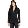 Eddie Bauer Women's Black Smooth Fleece Base Layer Full-Zip