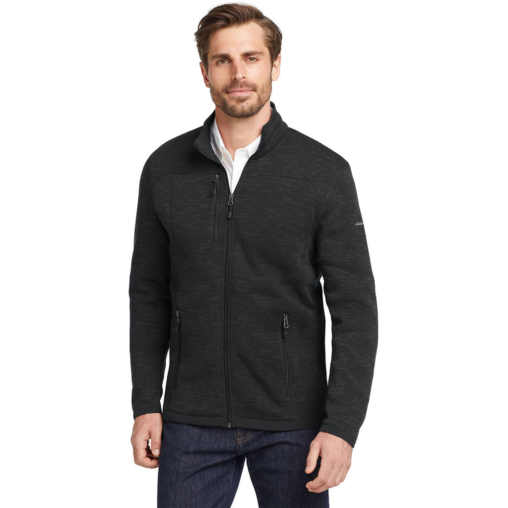 Eddie Bauer Men's Black Sweater Fleece Full Zip