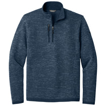 Eddie Bauer Men's River Blue Heather Sweater Fleece Quarter Zip