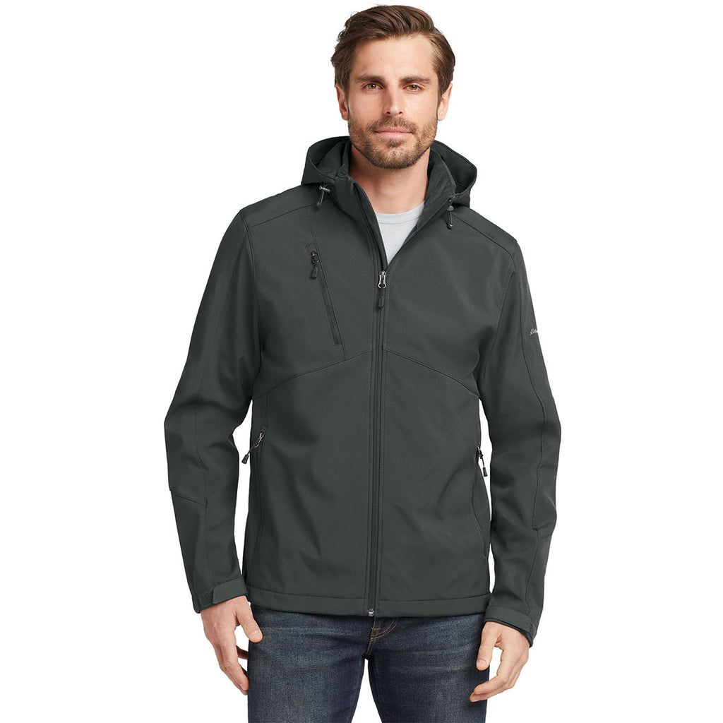 Eddie Bauer Men's Grey Steel Hooded Softshell Parka