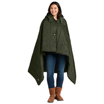 Eddie Bauer Olive Green Puffy Camp Poncho