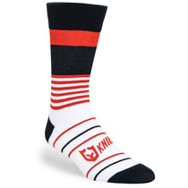 Pop Promos Red & Black Mixed Stripes Dress Socks