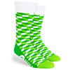 Pop Promos Green Shades Rectangle Design Dress Socks