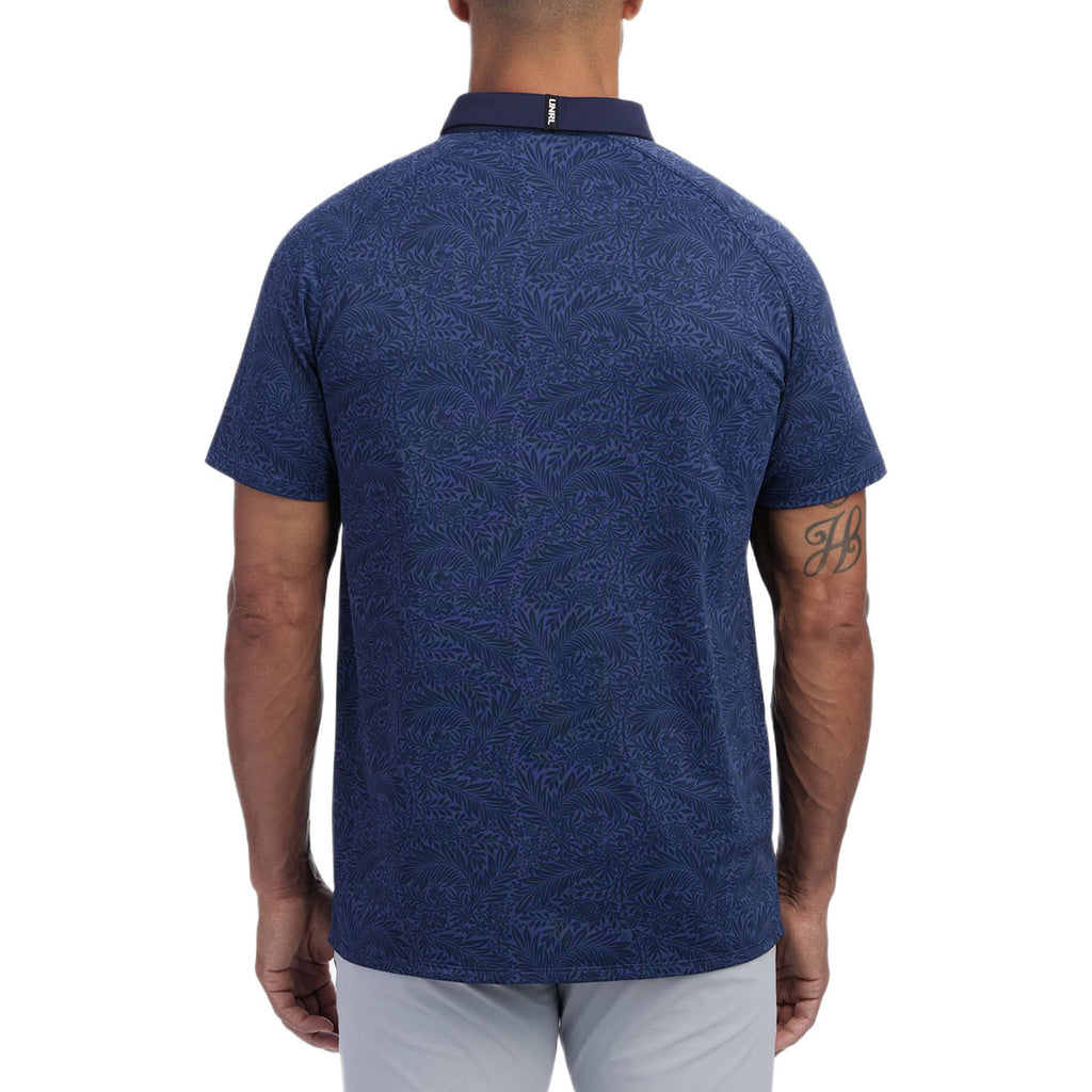 UNRL Men's Midnight Navy Flora Polo