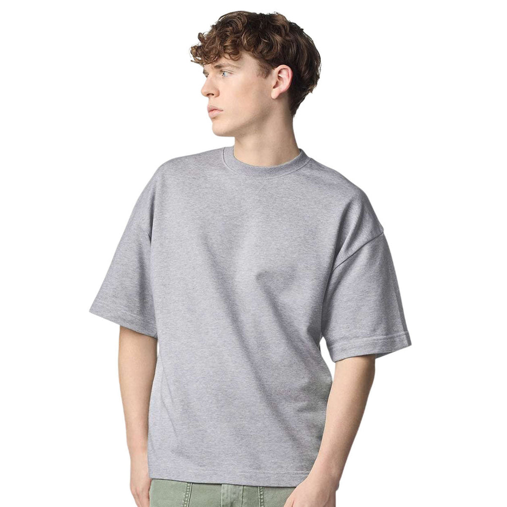 American Apparel Unisex Heather Grey French Terry Ex Crew Top