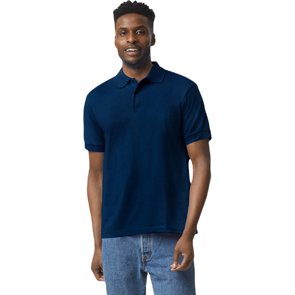 Gildan Men's Navy 6 oz. 50/50 Jersey Polo