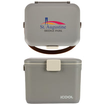 iCOOL Grey Hale 6-Can, 5.25 Qt Hard Sided Cooler
