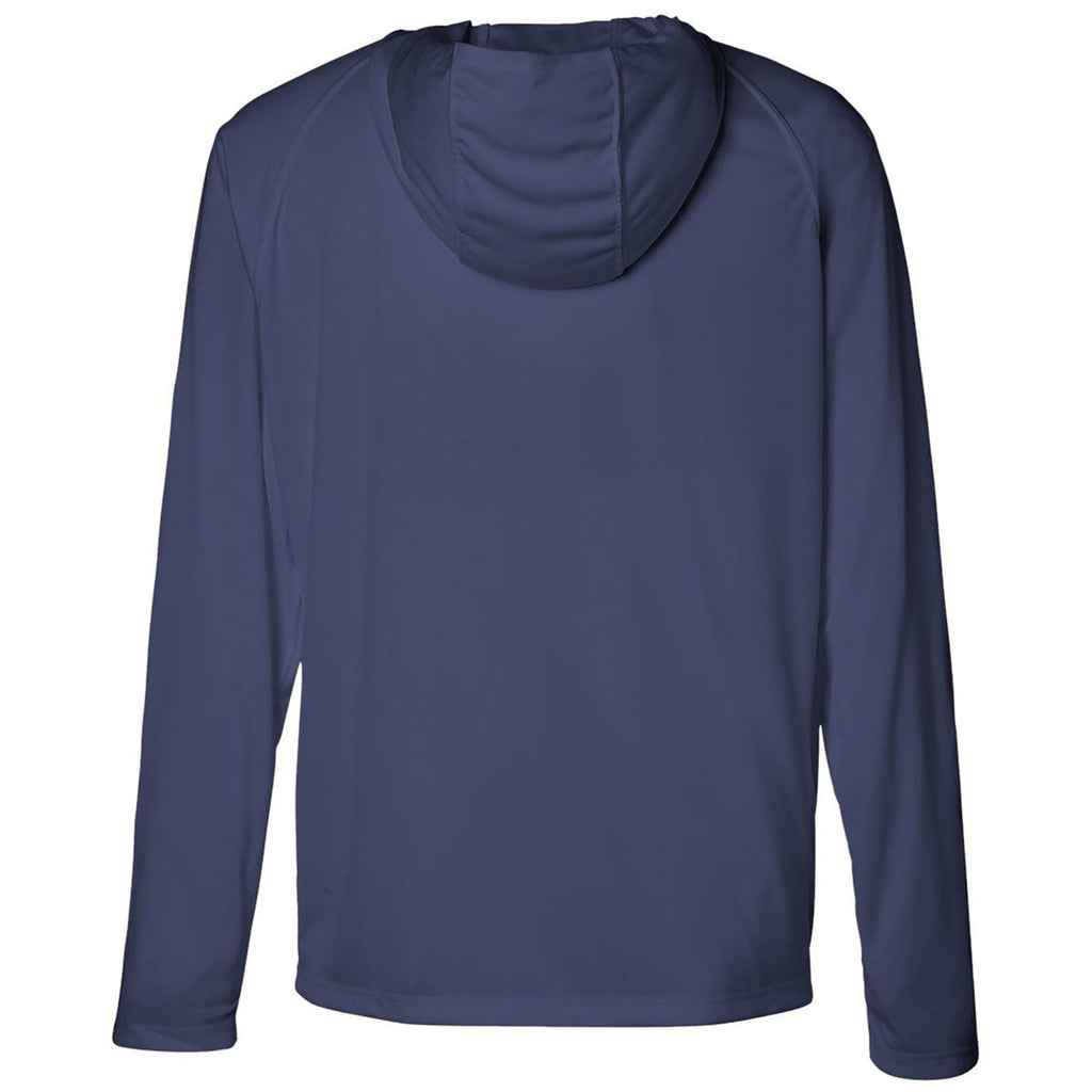 HUK Men's Naval Academy LoPro Pursuit Long Sleeve Hooded T-Shirt