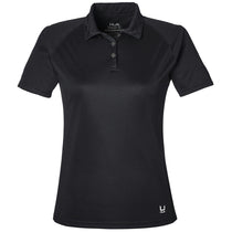HUK Women's Black LoPro Solid Performance Polo