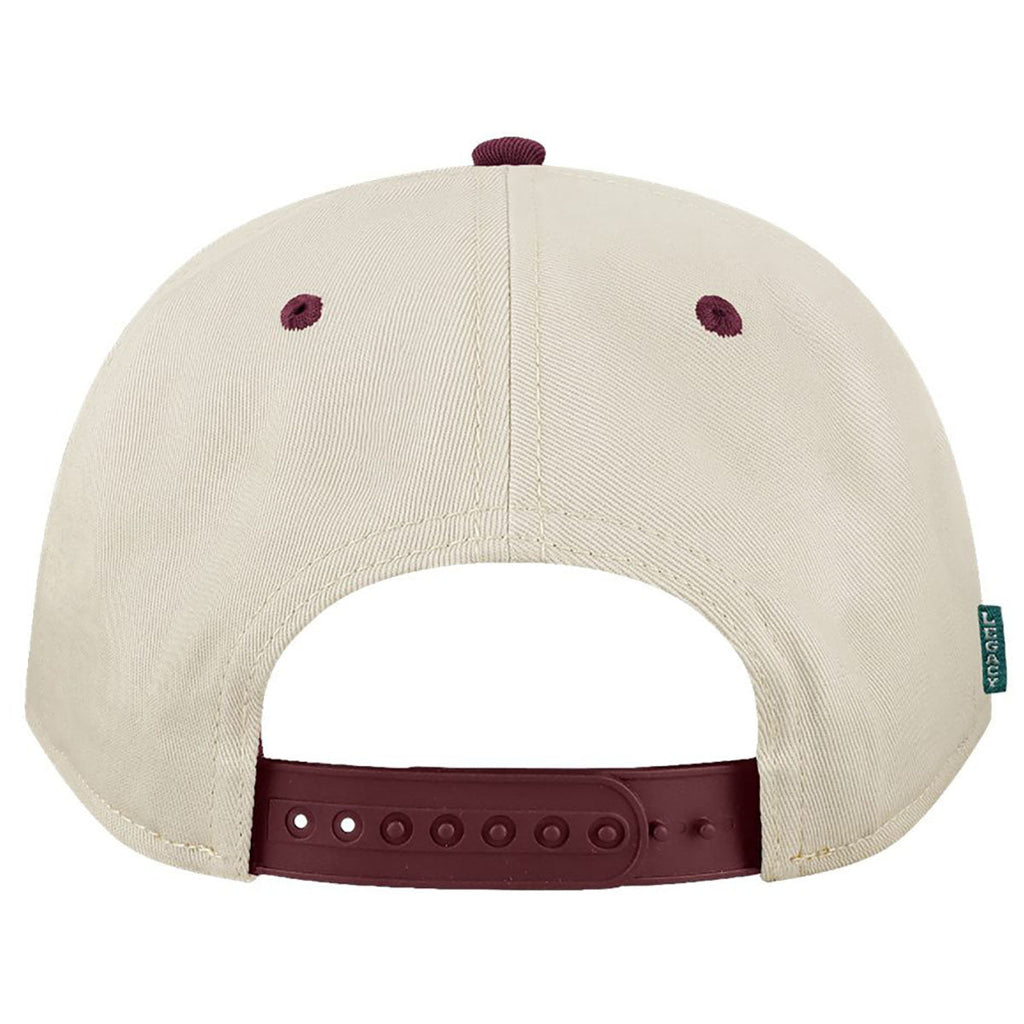 Legacy Stone/Maroon Heritage Twill Cap