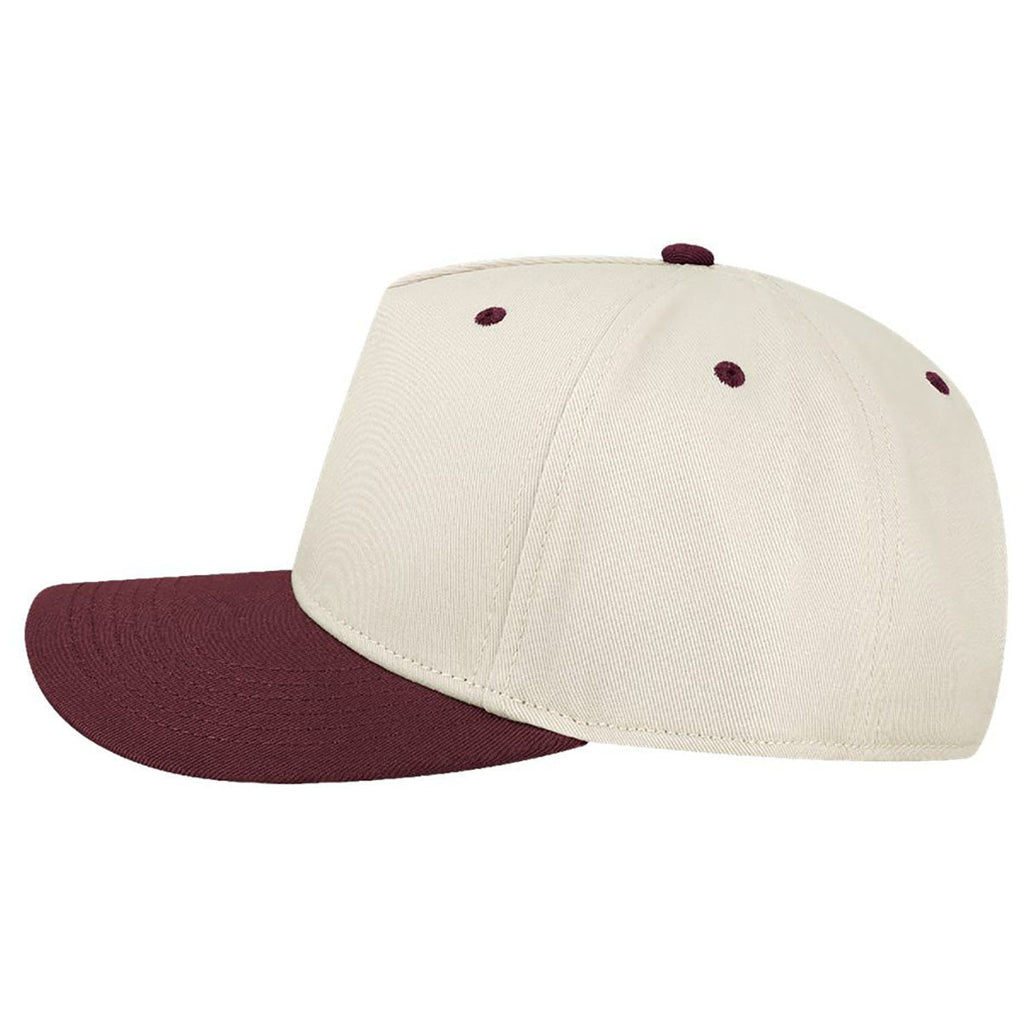 Legacy Stone/Maroon Heritage Twill Cap