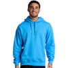 Jerzees Unisex Soul Blue Heather Ultimate CVC Hooded Sweatshirt