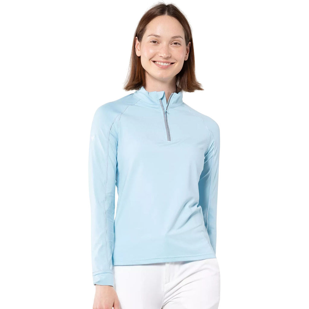 Levelwear Women's Mute Blue Kinetic Midlayer Pullover