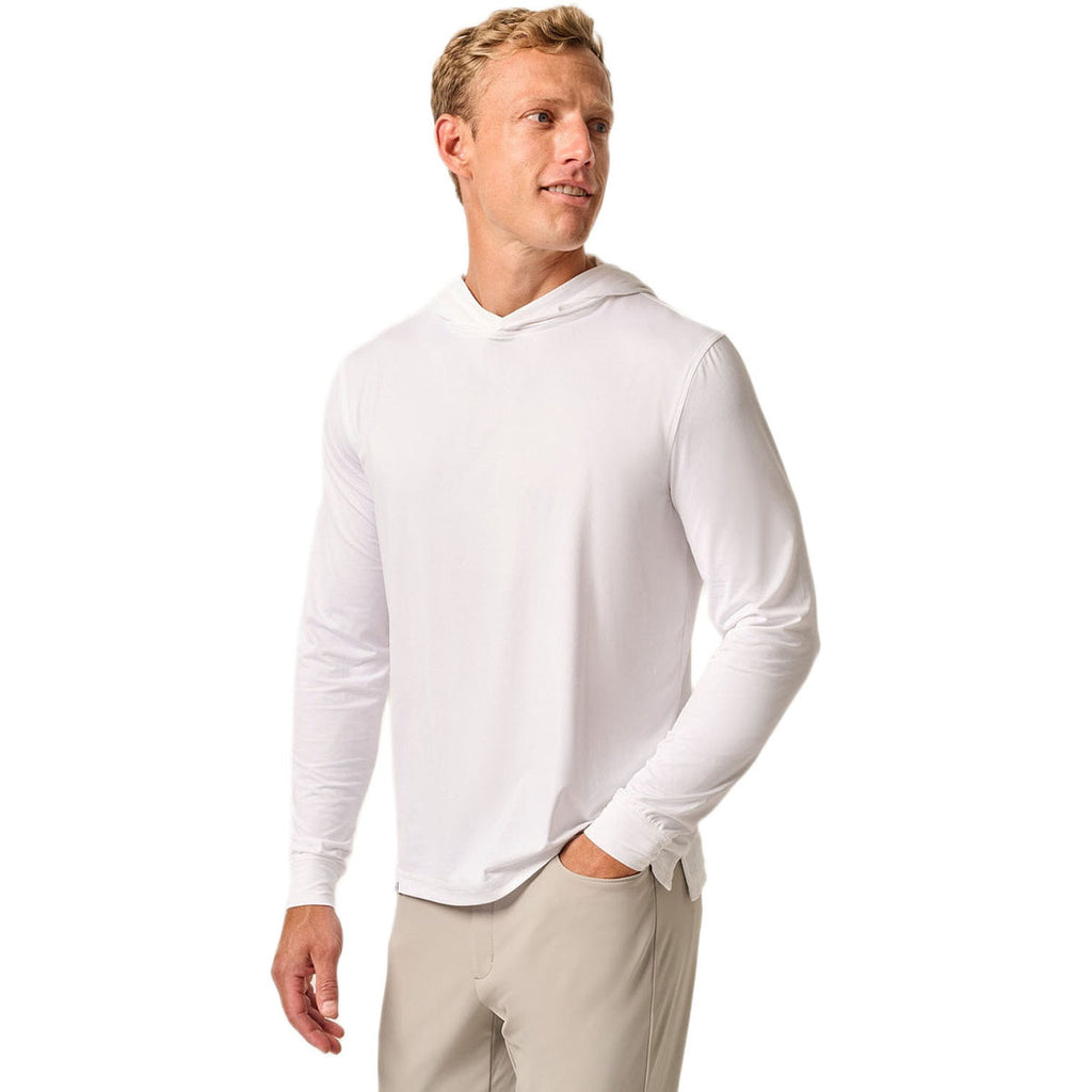 Johnnie-O Men's White Talon Featherweight Performance Hoodie