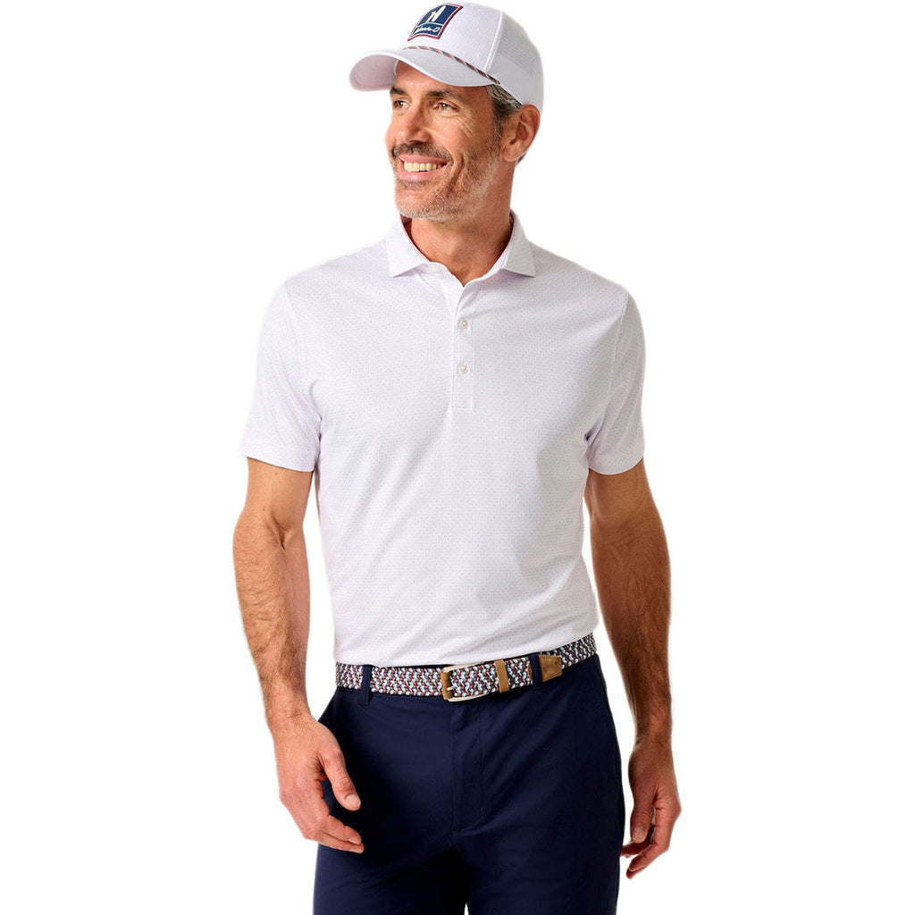 Johnnie-O Men's White Pete Performance Jersey Polo