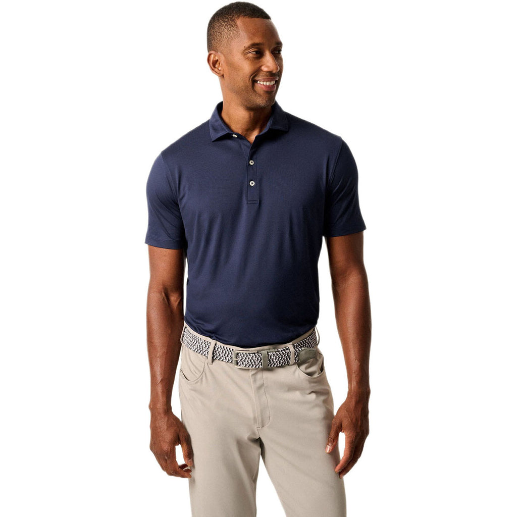 Johnnie-O Men's Solid Navy Huron Solid Featherweight Performance Polo