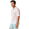 Johnnie-O Men's White Gianni Short Sleeve Hangin' Out Linen Button Down Shirt