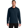 Port Authority Men's River Blue Navy Wearever Signature Double Pique 1/4-Zip