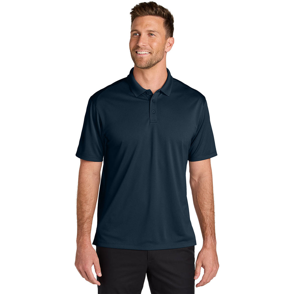 Port Authority Men's River Blue Navy Wearever Performance Pique Polo