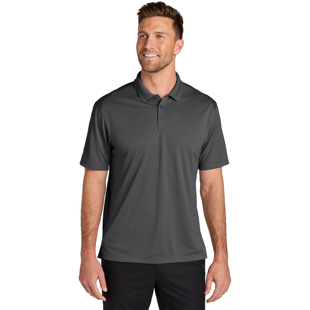 Port Authority Men's Storm Grey Wearever Performance Pique Polo