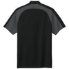 Port Authority Men's Deep Black/Storm Grey Wearever Performance Pique Colorblock Polo