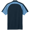 Port Authority Men's River Blue Navy/Carolina Blue Wearever Performance Pique Colorblock Polo