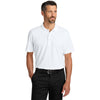 Port Authority Men's White Plaited Pique Polo