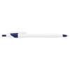 Bullet White w/Blue Trim Cougar Retractable Ballpoint Pen