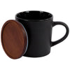 Logomark Black Copenhagen 16 oz. Ceramic Mug with Wood Lid