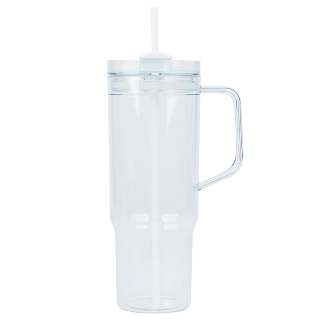 Logomark Clear/White Oliver 40 oz. Clear AS Travel Mug