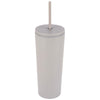 Logomark Grey Bayard 24 oz. Double Wall Steel/PP Liner Straw Tumbler