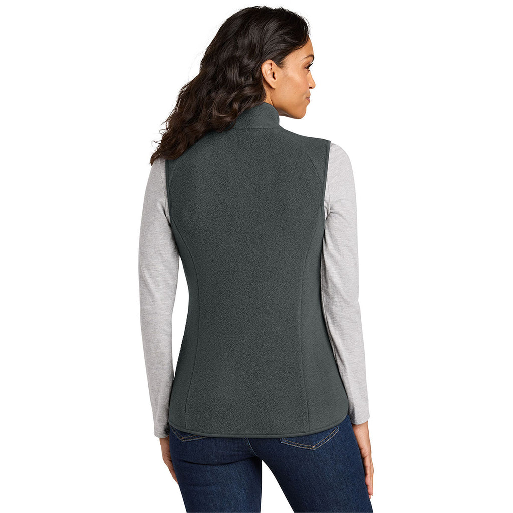Port Authority Women's Grey Steel C-FREE Fleece Vest