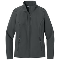 Port Authority Women's Grey Steel C-FREE Core Soft Shell