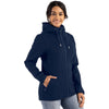 Cutter & Buck Women's Navy Blue Roam Epic Comfort Recycled Full Zip Hooded Jacket