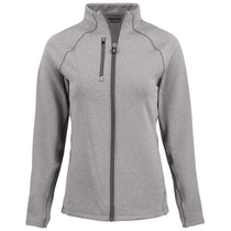 Cutter & Buck Women's Elemental Grey Heather Peshastin Fleece Recycled Full Zip Jacket