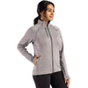 Cutter & Buck Women's Elemental Grey Heather Peshastin Fleece Recycled Full Zip Jacket