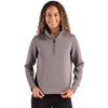 Cutter & Buck Women's Elemental Grey Roam Epic Versatility Quarter Zip Pullover