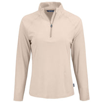 Cutter & Buck Women's Wheat Coastline Epic Comfort Recycled Quarter Zip