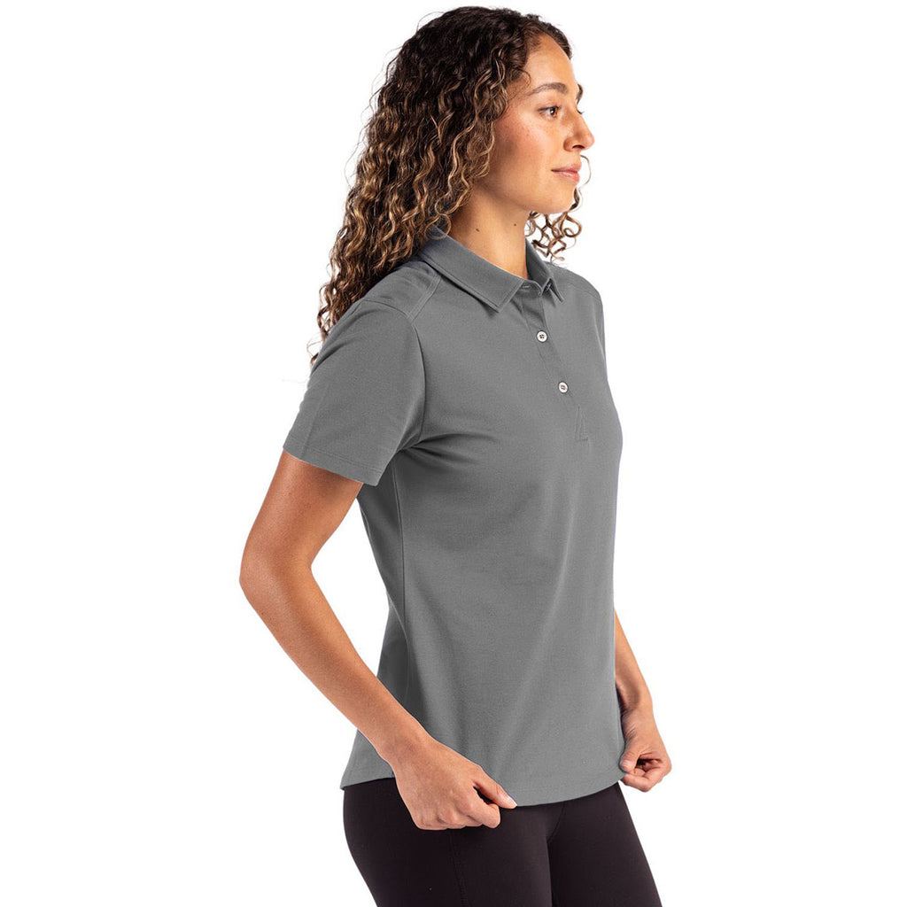 Cutter & Buck Women's Elemental Grey Advantage Refresh Epic Confidence Recycled Tri-Blend Pique Polo
