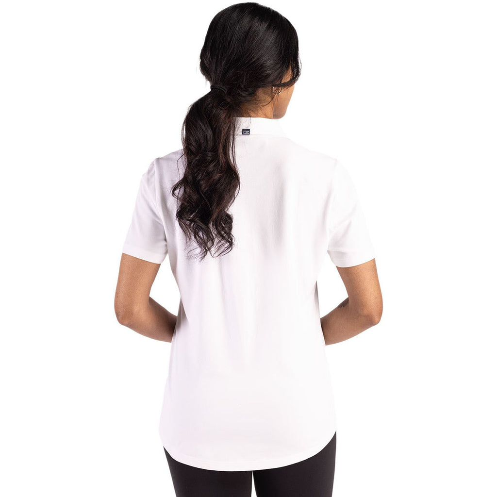 Cutter & Buck Women's White Advantage Refresh Epic Confidence Recycled Tri-Blend Pique Polo