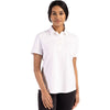 Cutter & Buck Women's White Advantage Refresh Epic Confidence Recycled Tri-Blend Pique Polo