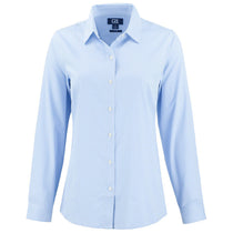 Cutter & Buck Women's Atlas/White Skyline Epic Confidence Recycled Gingham Long Sleeve Dress Shirt