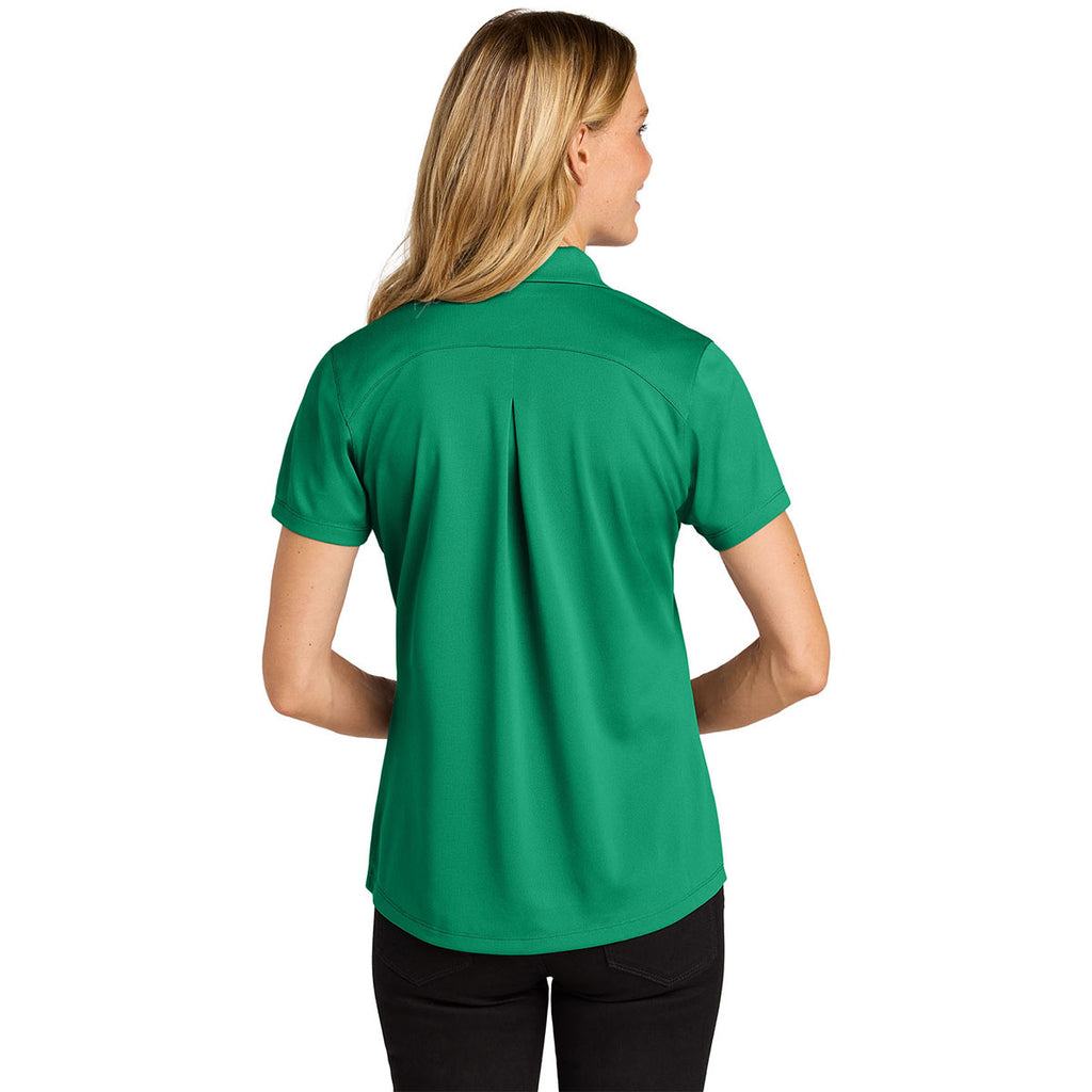 Port Authority Women's Bright Kelly Green Wearever Performance Pique Polo