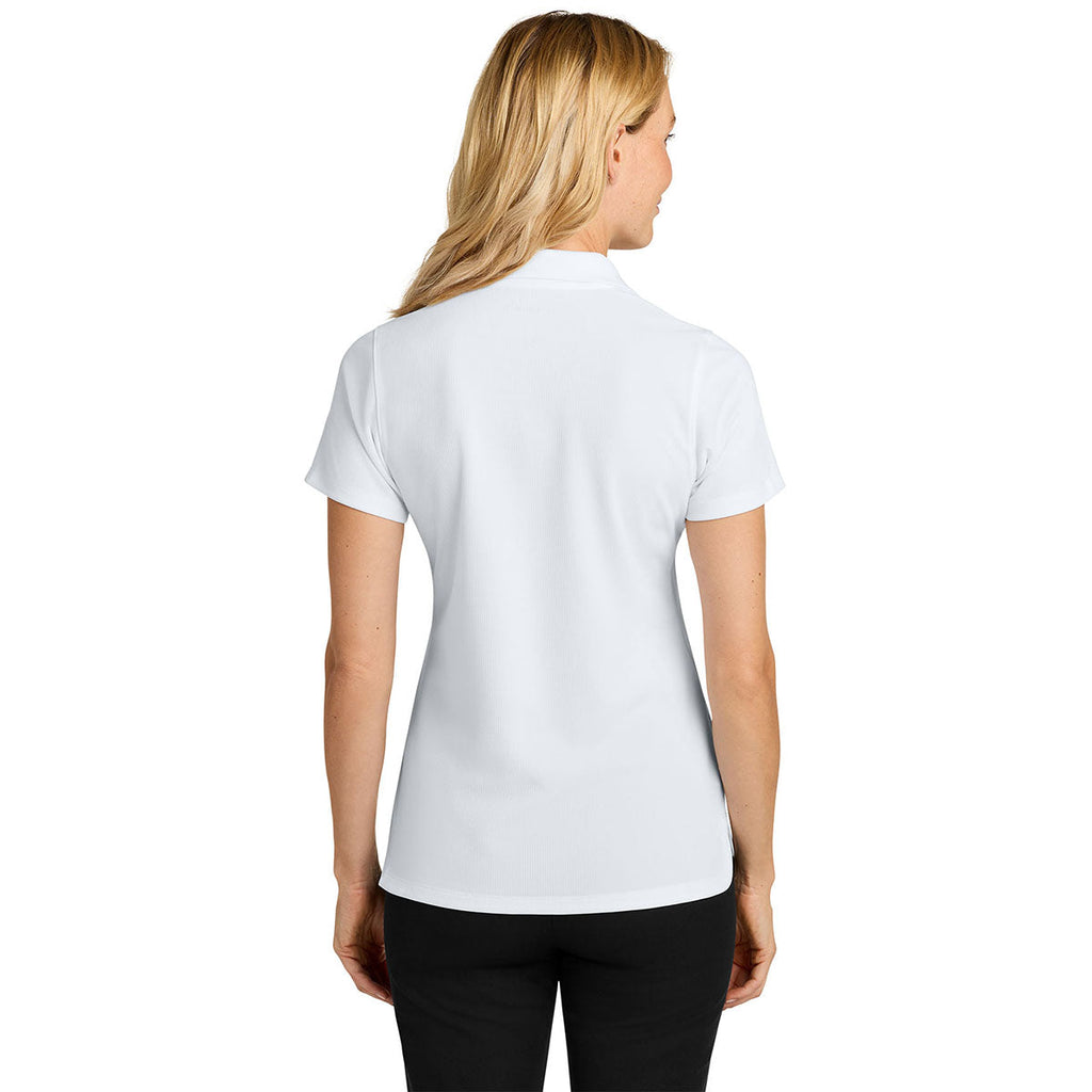 Port Authority Women's White Dry Zone Stain-Release Grid Polo