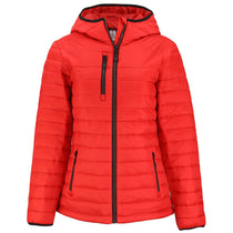 Clique Women's Red Valhalla Full Zip Puffer Jacket