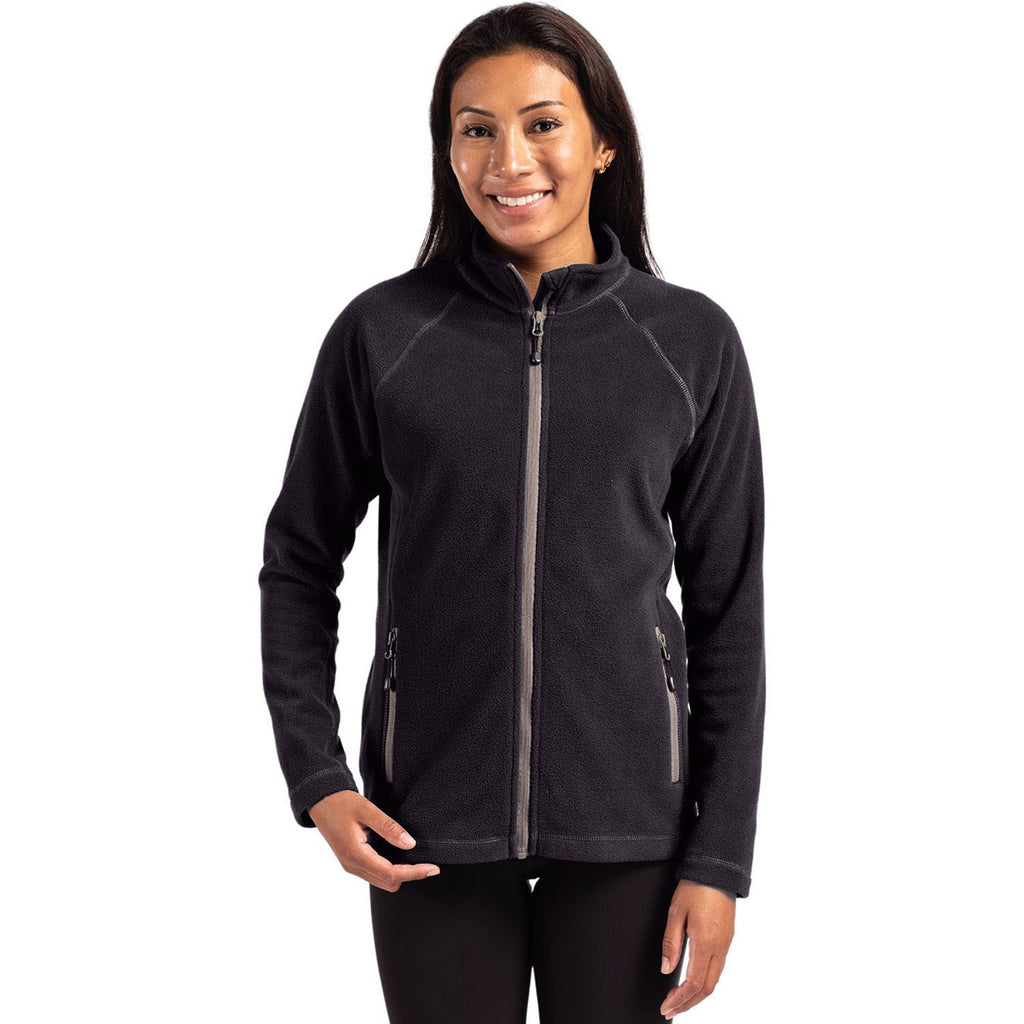 Clique Women's Black Powder Fleece Full Zip Jacket