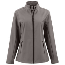 Clique Women's Pure Slate/Black Tempo Stretch Full Zip Softshell Jacket